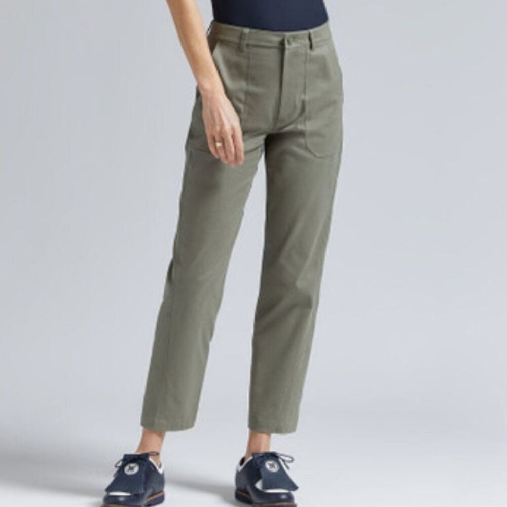 G/Fore Size 0 Stretch Performance Twill Straight Trouser Pants Isle Green NEW